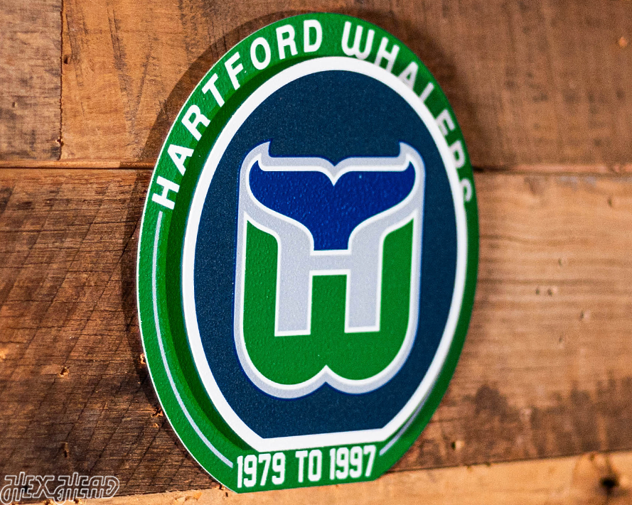 Hartford Whalers "Double Play" On the Shelf or on the Wall Art