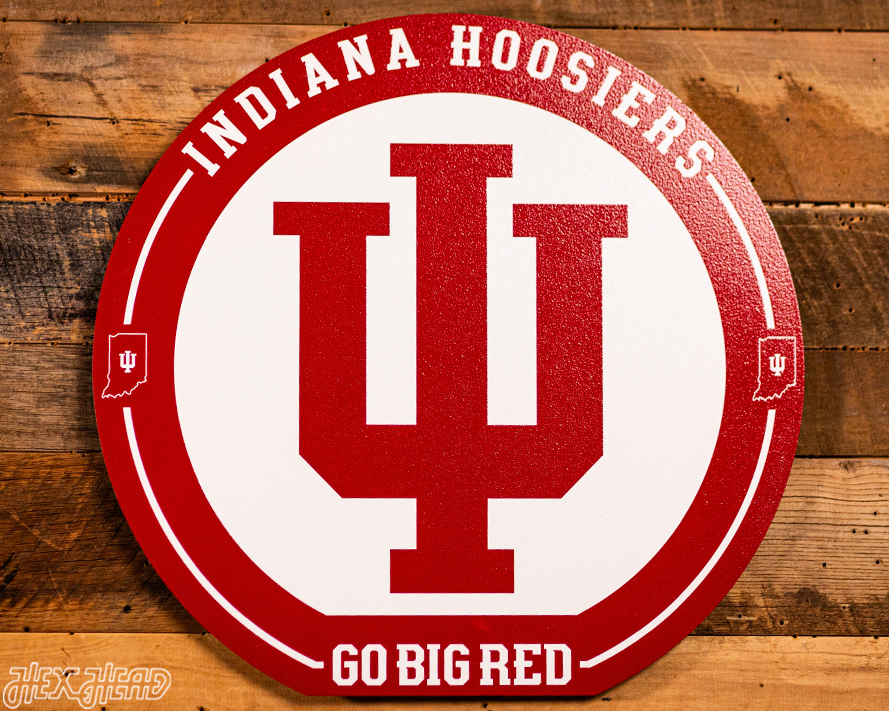 VARSITY Collection SINGLE Layer Indiana Hoosiers Metal Wall Art — free download