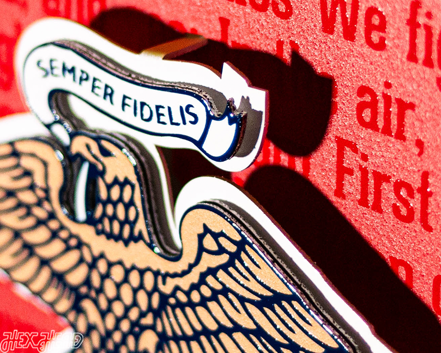 United States Marines Corps CRAFT SERIES 3D Embossed Metal Wall Art