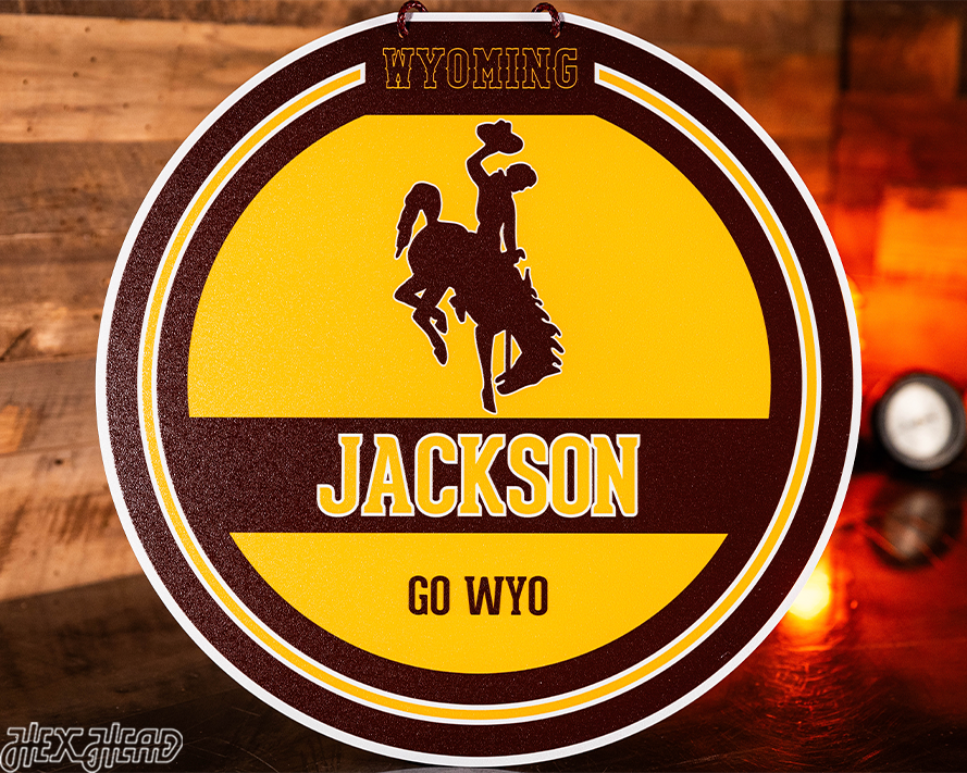 University of Wyoming Personalized Monogram Metal Art