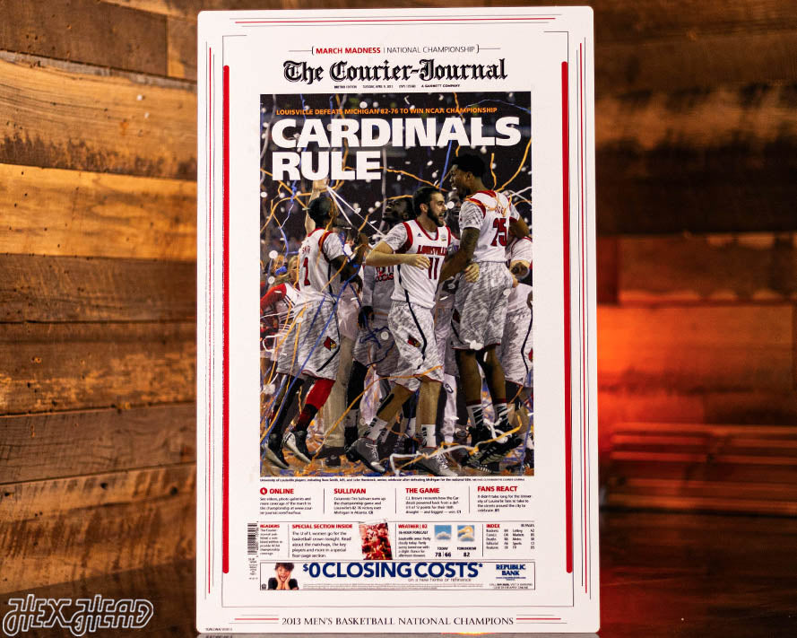 The Courier-Journal Louisville Cardinals 2013 Basketball National Champions Front Page - APRIL 9, 2013
