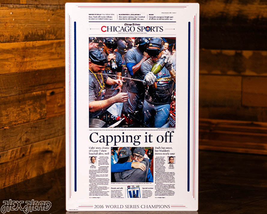The Chicago Tribune Chicago Cubs 2016 WORLD SERIES Front Page - NOV 4, 2016