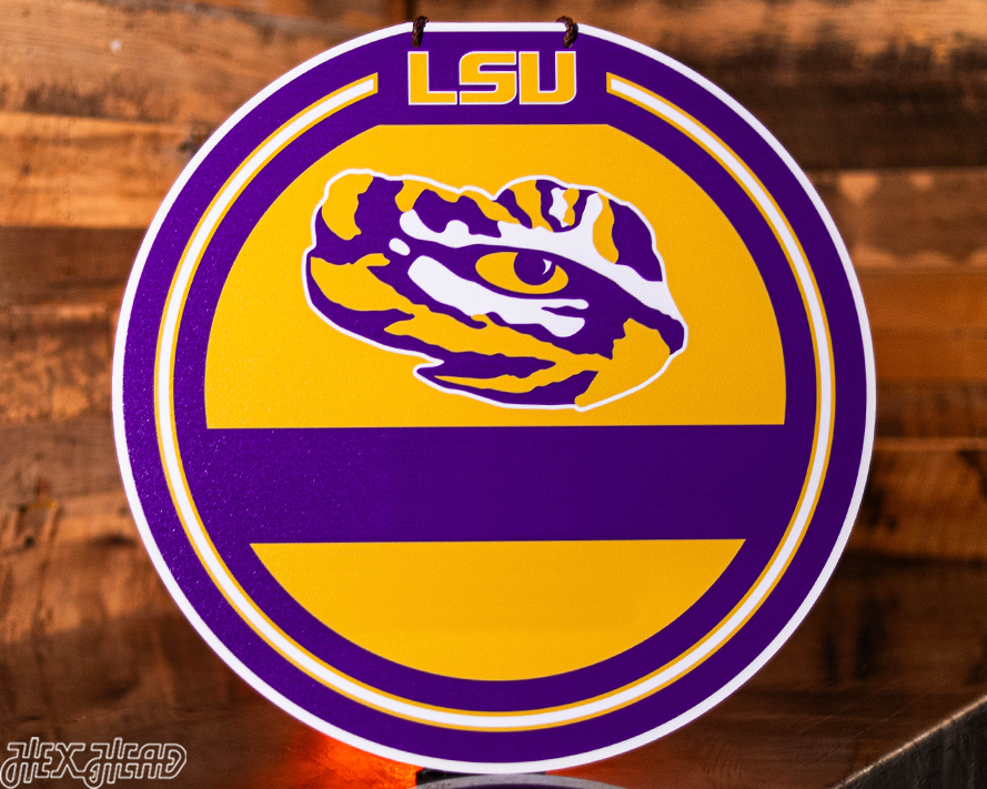 LSU Tigers Personalized Monogram Metal Art