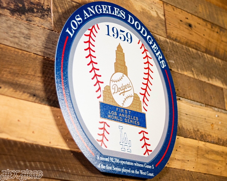 VARSITY Collection- SINGLE Layer Los Angeles Dodgers 1959 World Series Wall Art