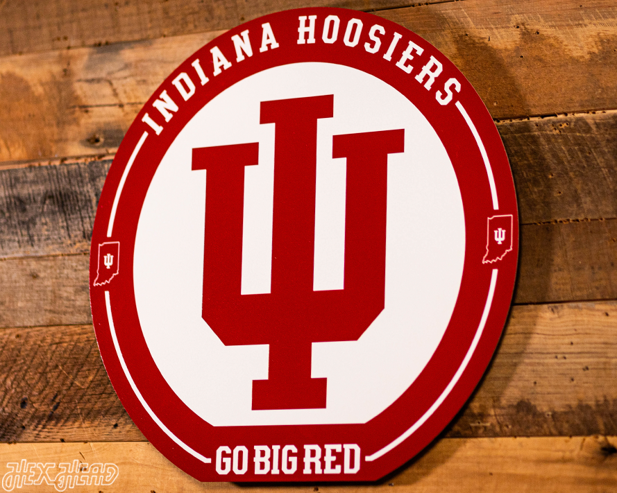 VARSITY Collection- SINGLE Layer Indiana Hoosiers Metal Wall Art