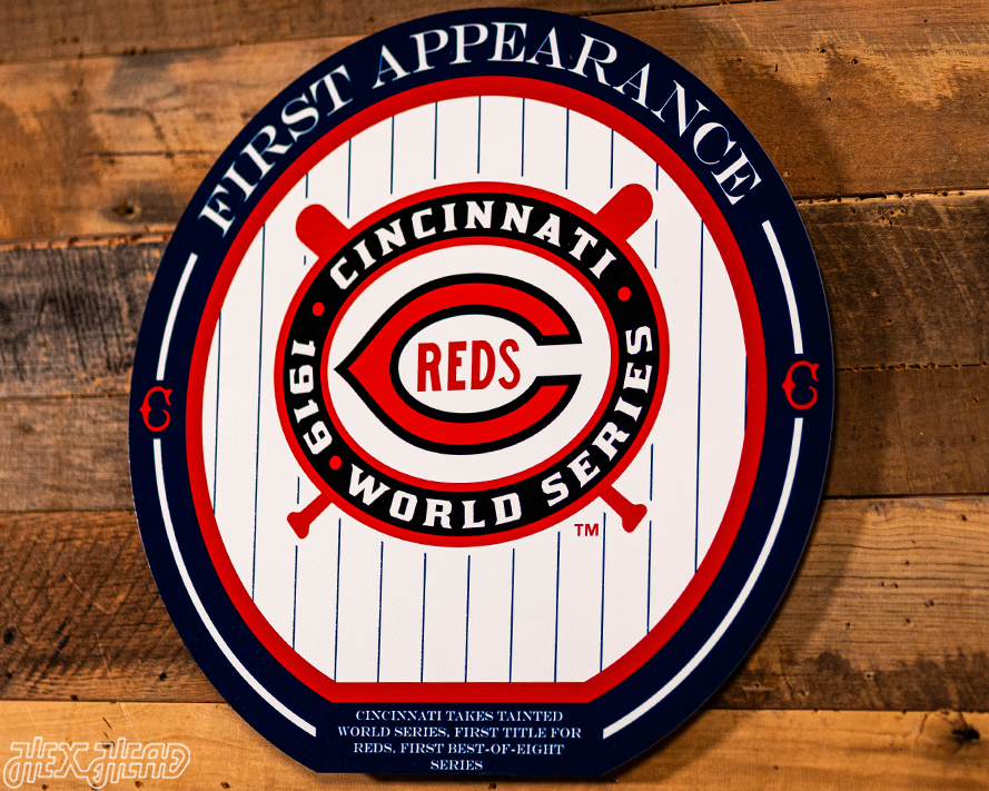 VARSITY Collection- SINGLE Layer Cincinnati Reds World Series Metal Wall Art