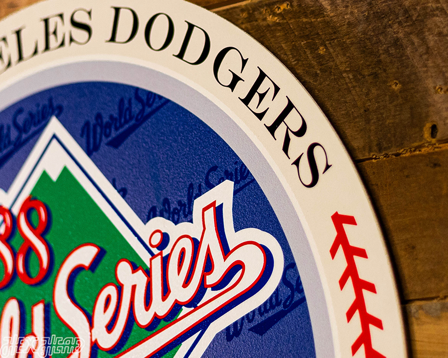 VARSITY Collection- SINGLE Layer Los Angeles Dodgers 1988 World Series Wall Art