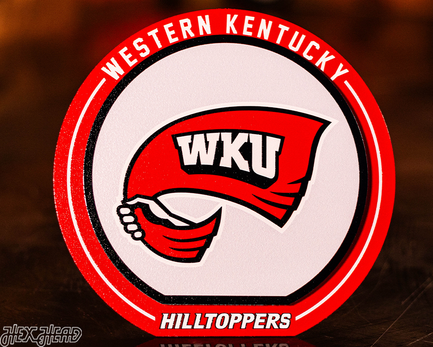 Western Kentucky Hilltoppers "Double Play" On the Shelf or on the Wall Art