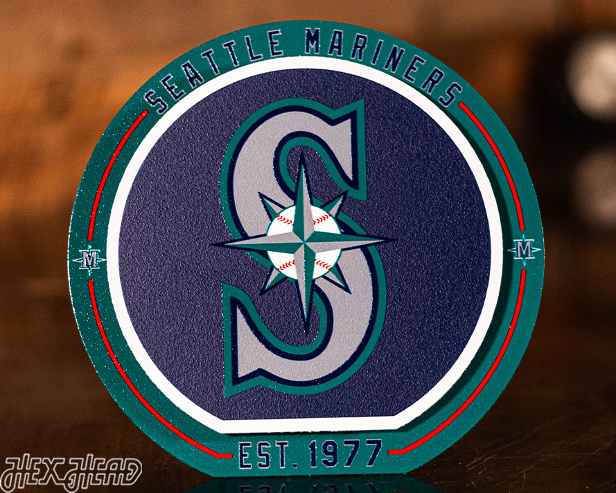 Seattle Mariners "Double Play" On the Shelf or on the Wall Art