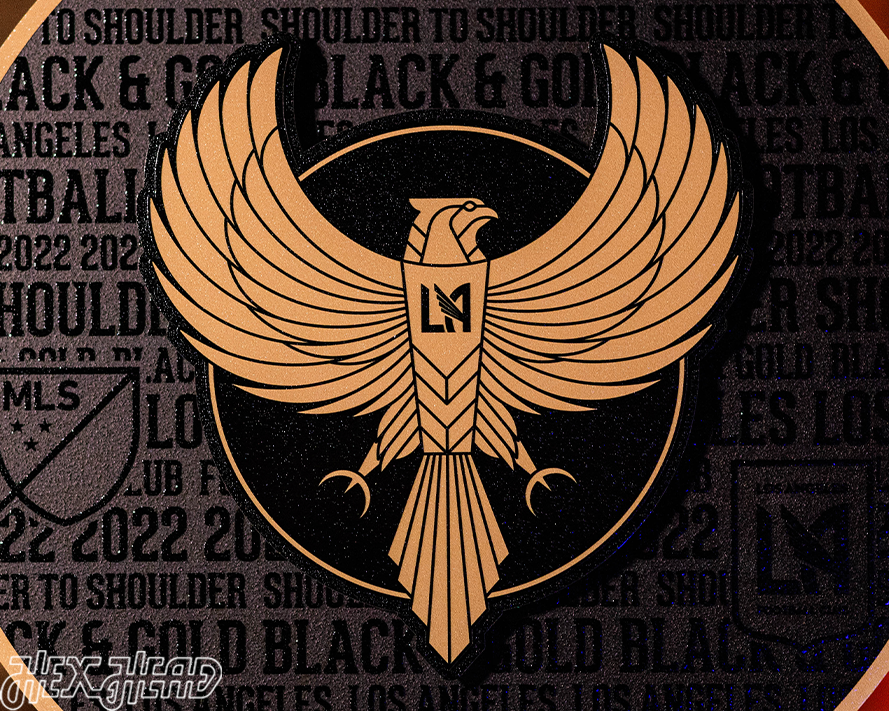 CLOSE OUT - Los Angeles Football Club CRAFT SERIES 3D Embossed Metal Wall Art