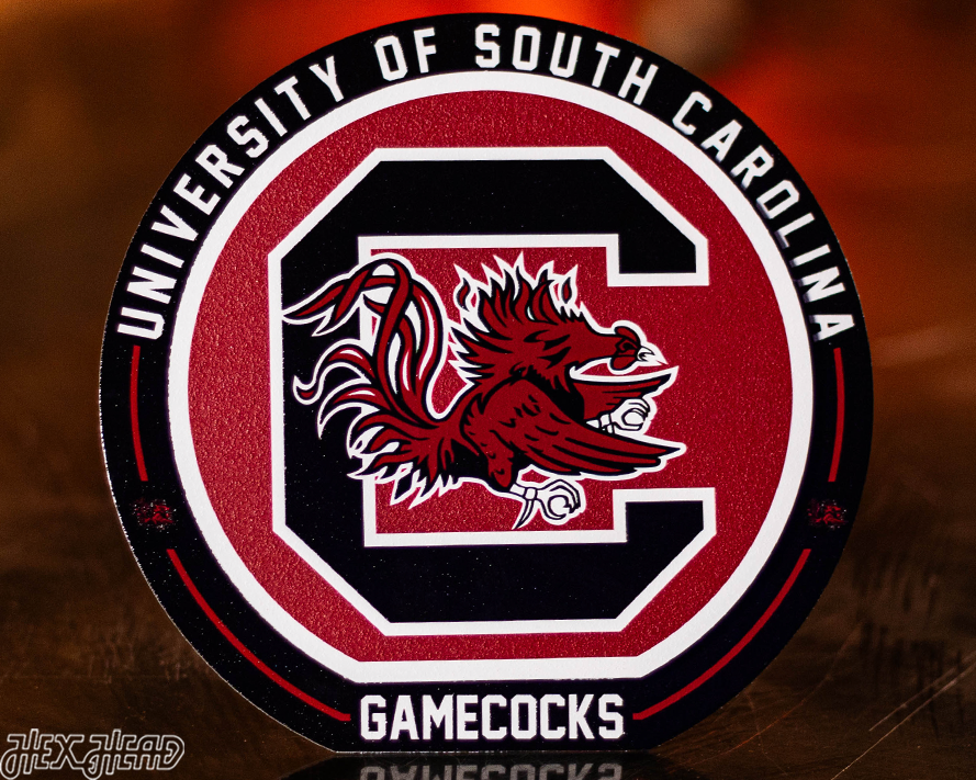 South Carolina Gamecocks "Double Play" On the Shelf or on the Wall Art