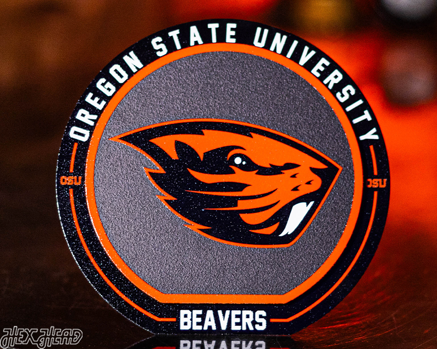 Oregon State Beaver "Double Play" On the Shelf or on the Wall Art