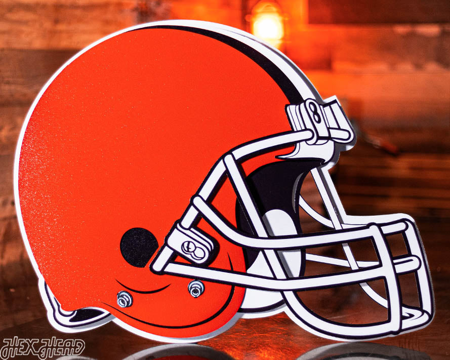 BLITZ COLLECTION -NEW Design! 8 LAYER Cleveland Browns 3D Vintage Metal Wall Art