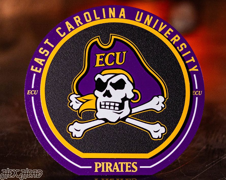 East Carolina Pirates "Double Play" On the Shelf or on the Wall Art