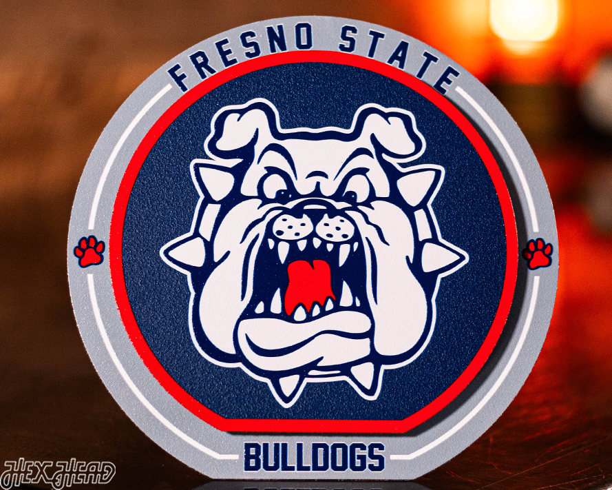 Fresno State Bulldogs "Double Play" On the Shelf or on the Wall Art