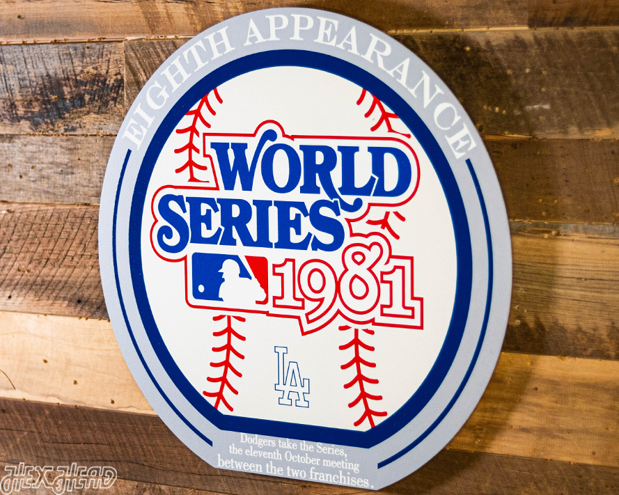 VARSITY Collection- SINGLE Layer Los Angeles Dodgers 1981 World Series Wall Art