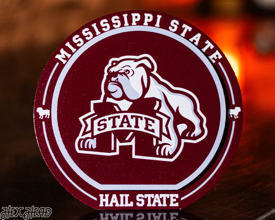 Mississippi State Bulldogs "Double Play" On the Shelf or on the Wall Art