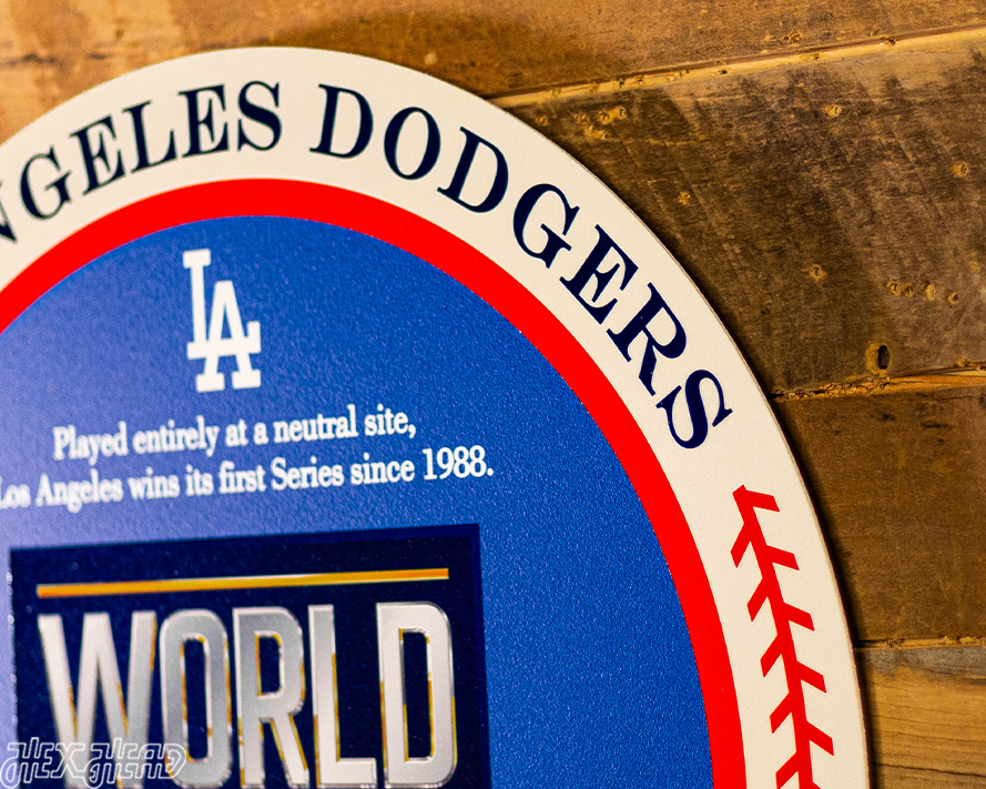 VARSITY Collection- SINGLE Layer Los Angeles Dodgers 2020 World Series Wall Art