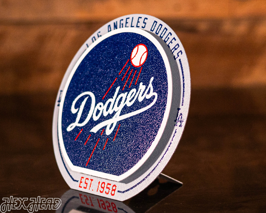 Los Angeles Dodgers "Double Play" On the Shelf or on the Wall Art
