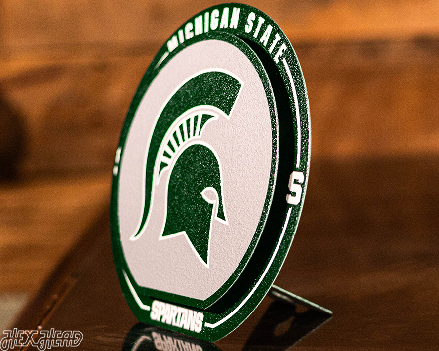 Michigan State Spartans "Double Play" On the Shelf or on the Wall Art