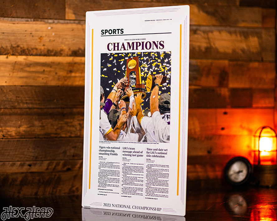 Daily Advertiser LSU Tigers 2023 NATIONAL CHAMPIONS Front Page - June 28, 2023