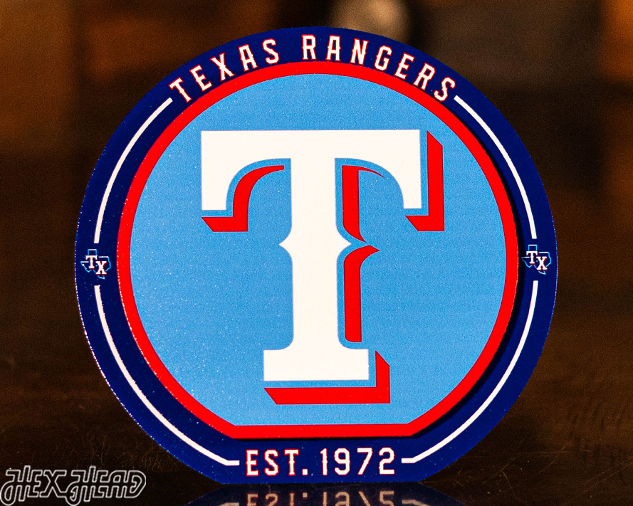 Texas Rangers "Double Play" On the Shelf or on the Wall Art