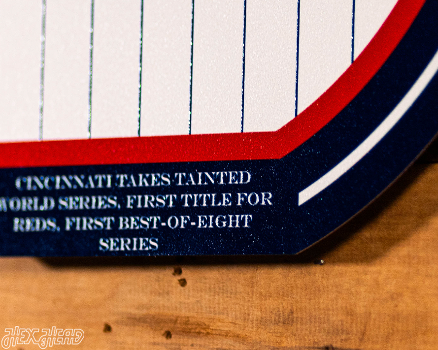 VARSITY Collection- SINGLE Layer Cincinnati Reds World Series Metal Wall Art