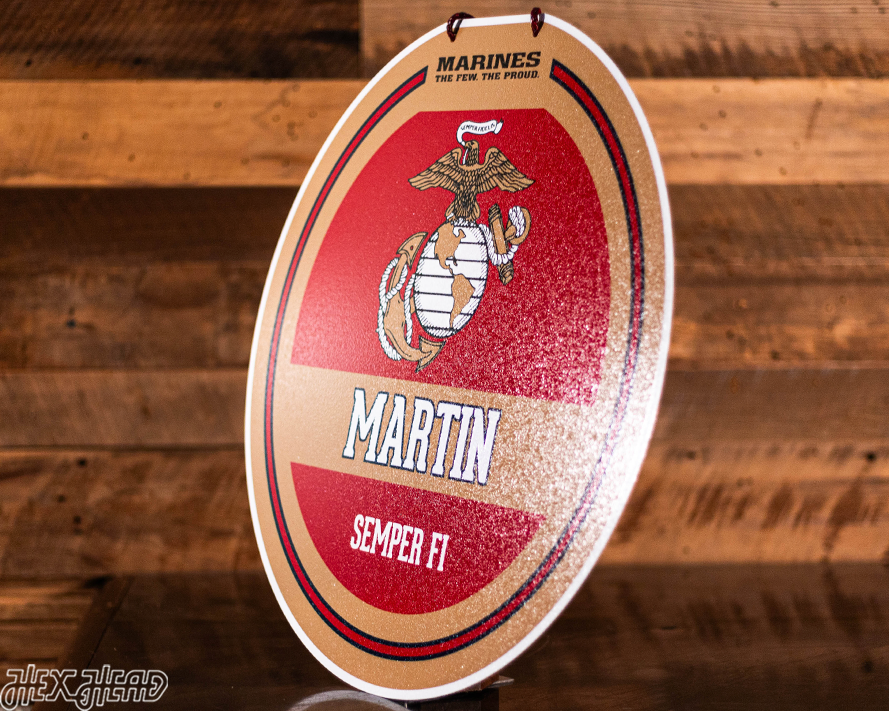 United States Marines Corps Personalized Monogram Metal Art