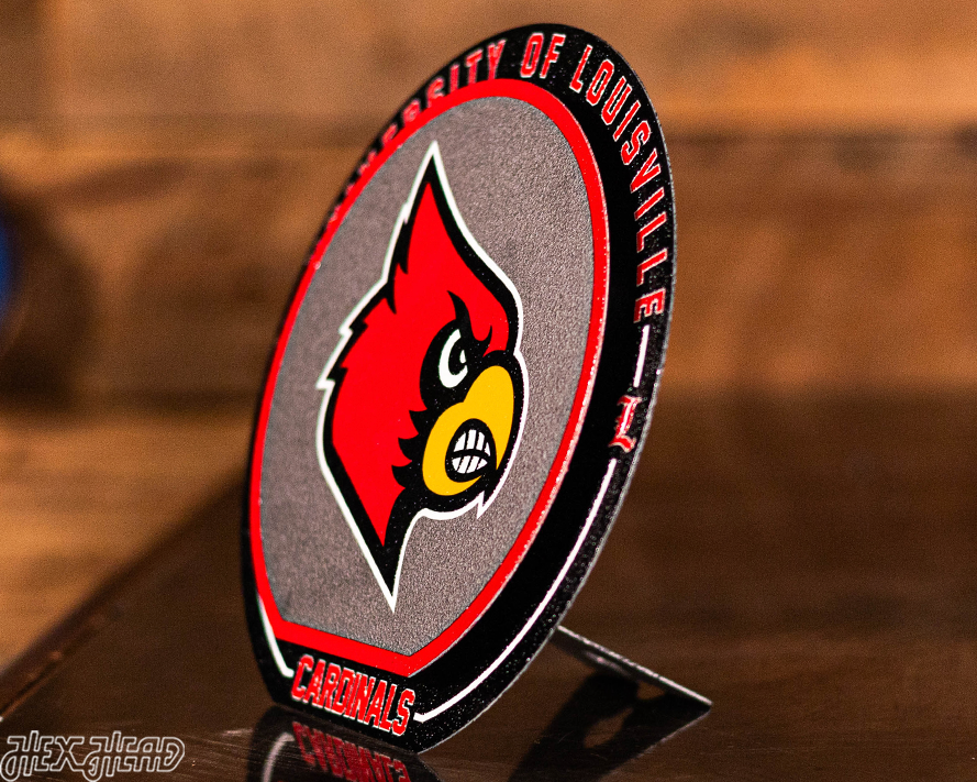 Louisville Cardinals "Double Play" On the Shelf or on the Wall Art