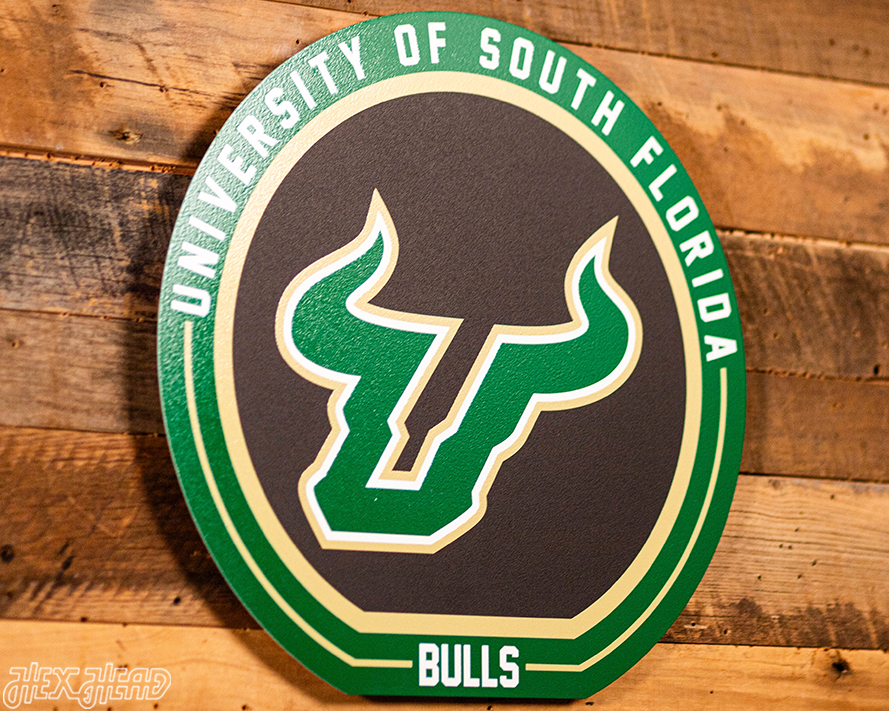 VARSITY Collection- SINGLE Layer South Florida Bulls Metal Wall Art