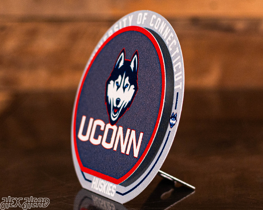 Connecticut UCONN Huskies "Double Play" On the Shelf or on the Wall Art