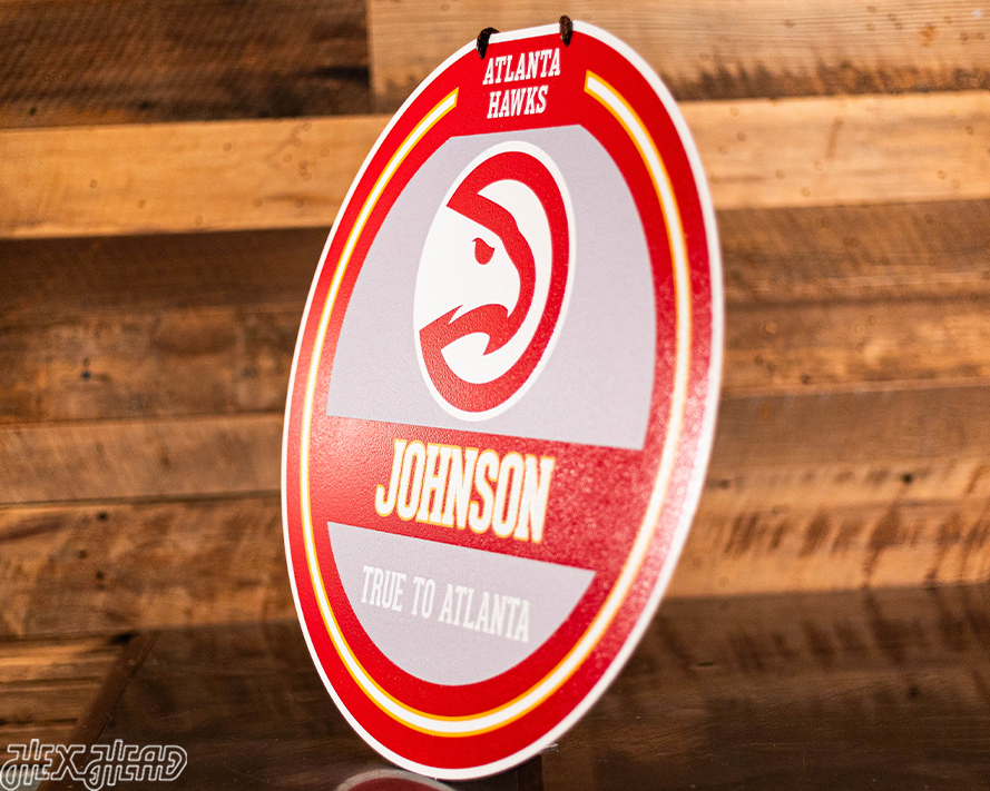 Atlanta Hawks Personalized Monogram Metal Art