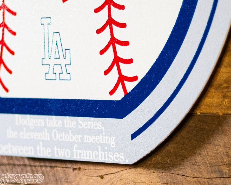 VARSITY Collection- SINGLE Layer Los Angeles Dodgers 1981 World Series Wall Art