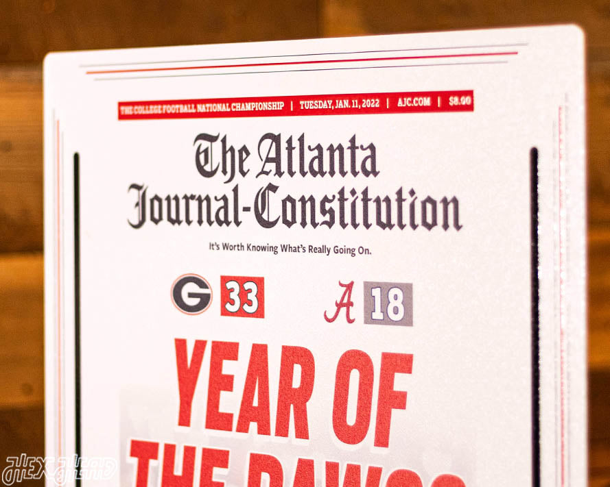 Atlanta Journal Constitution Georgia Bulldogs 2022 Football National Champions Front Page - JAN 11, 2022