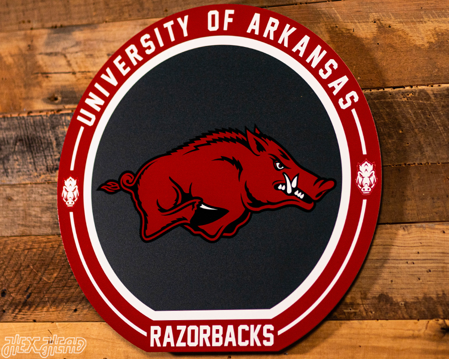 VARSITY Collection- SINGLE Layer Arkansas Razorbacks Metal Wall Art