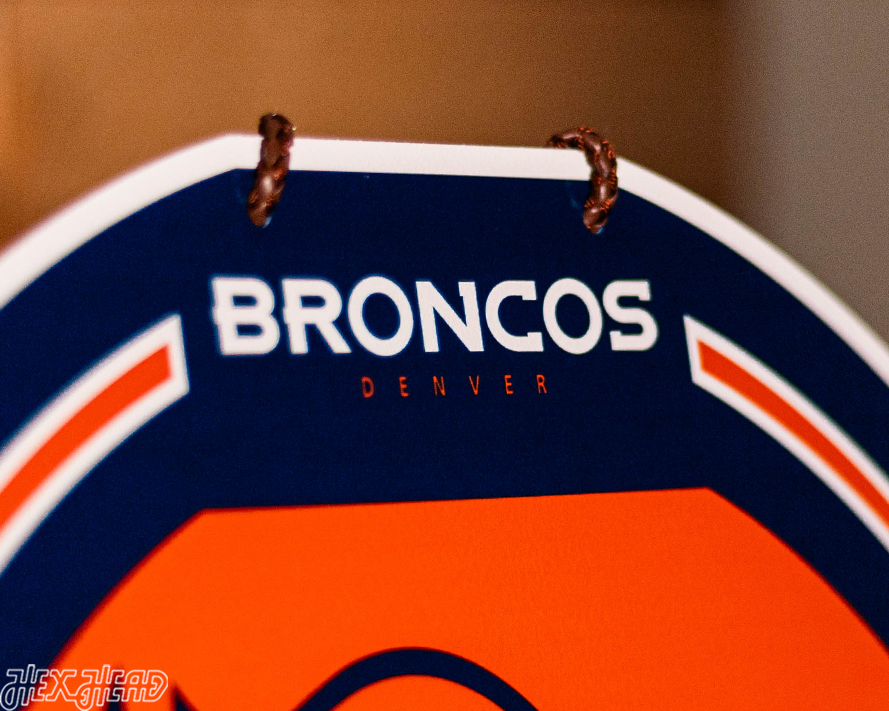 Denver Broncos Personalized Monogram Metal Art