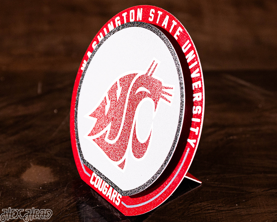 Washington State Cougars "Double Play" On the Shelf or on the Wall Art