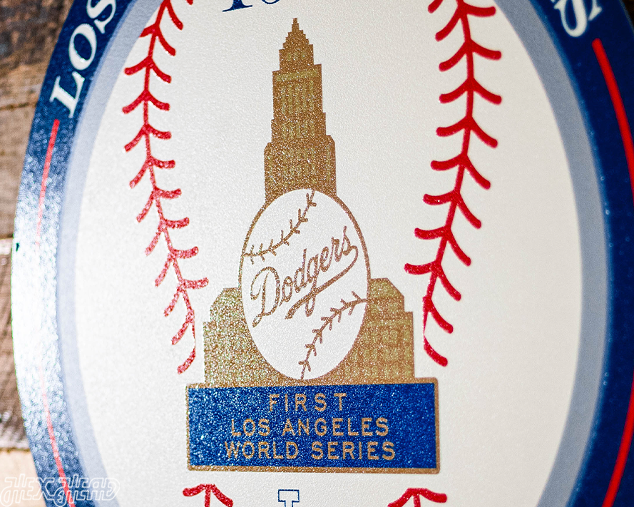 VARSITY Collection- SINGLE Layer Los Angeles Dodgers 1959 World Series Wall Art