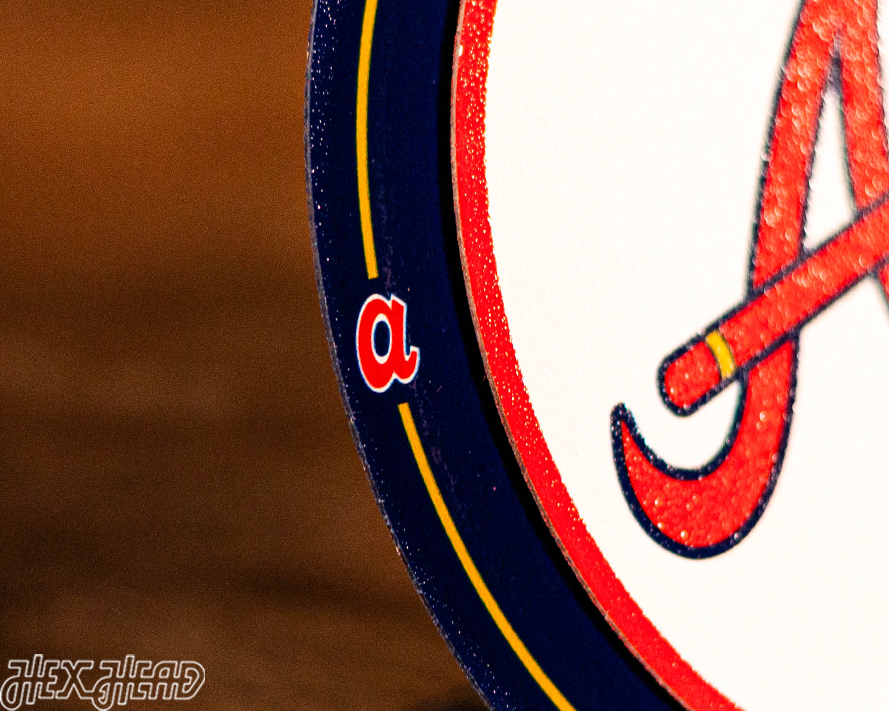 Atlanta Braves "Double Play" On the Shelf or on the Wall Art