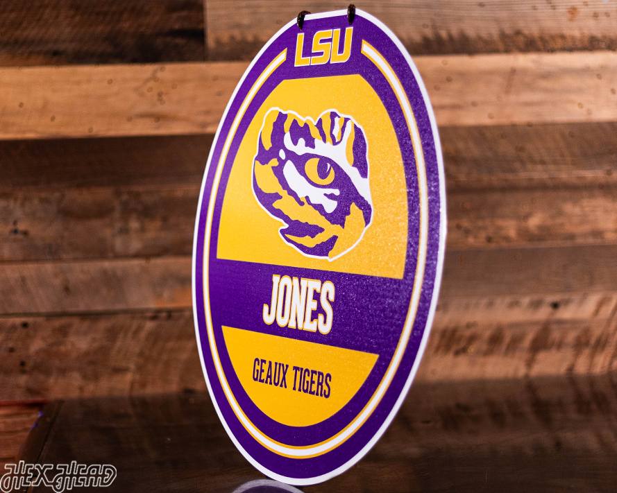 LSU Tigers Personalized Monogram Metal Art