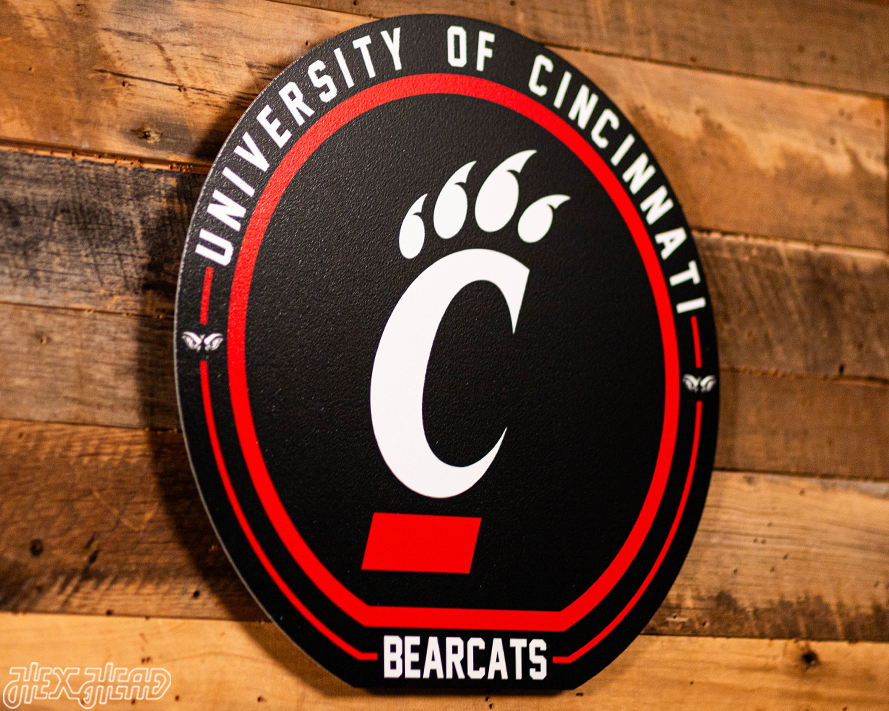 VARSITY Collection- SINGLE Layer Cincinnati Bearcats Metal Wall Art
