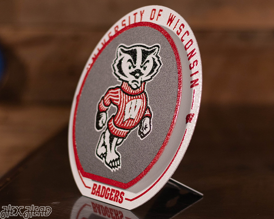 Wisconsin Badgers "Double Play" On the Shelf or on the Wall Art