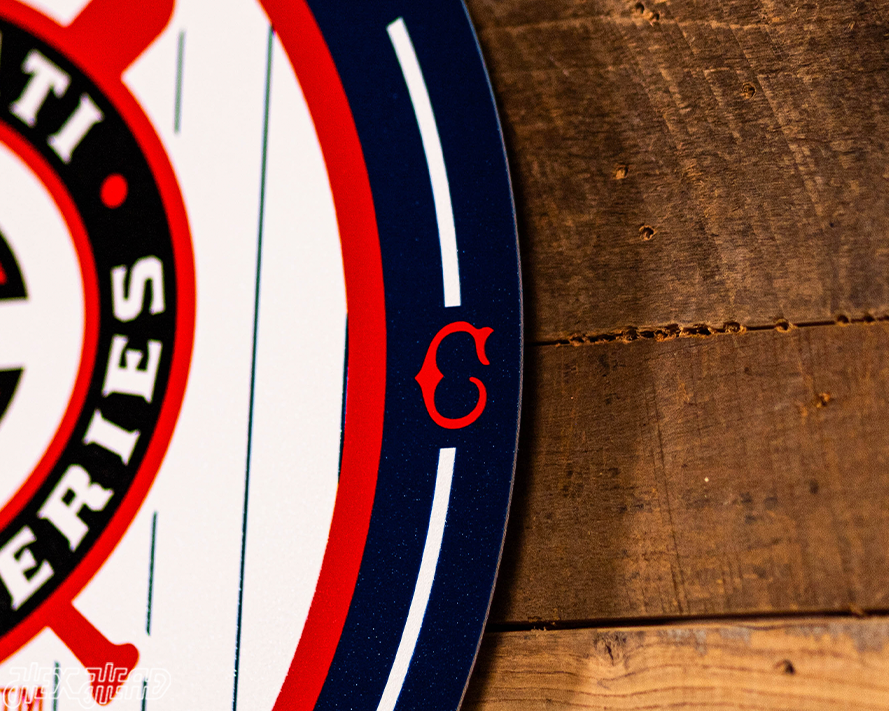 VARSITY Collection- SINGLE Layer Cincinnati Reds World Series Metal Wall Art