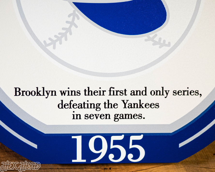 VARSITY Collection- SINGLE Layer Los Angeles Dodgers 1955 World Series Wall Art