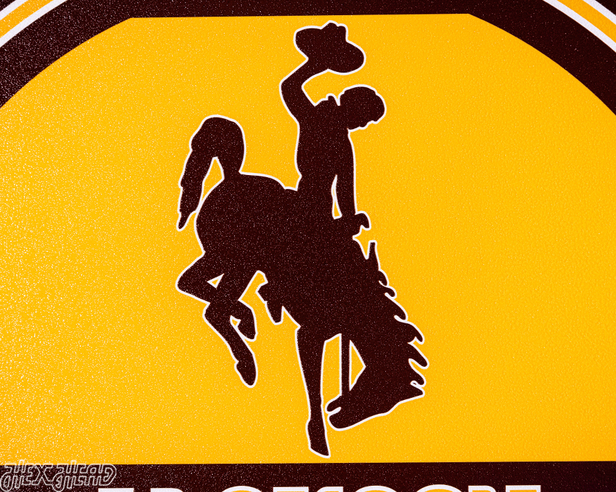 University of Wyoming Personalized Monogram Metal Art