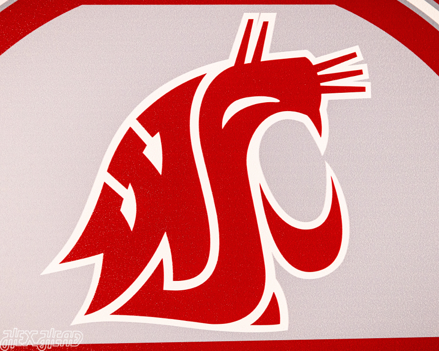 Washington State Cougars Personalized Monogram Metal Art