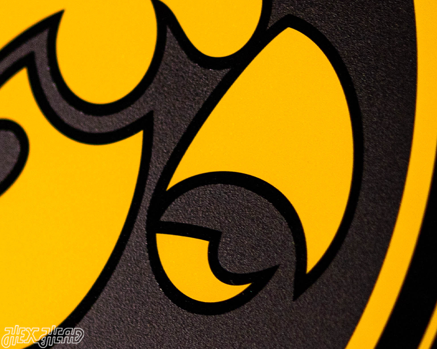 VARSITY Collection- SINGLE Layer Iowa Hawkeyes Metal Wall Art