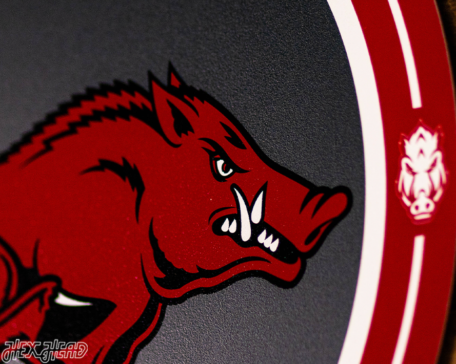 VARSITY Collection- SINGLE Layer Arkansas Razorbacks Metal Wall Art