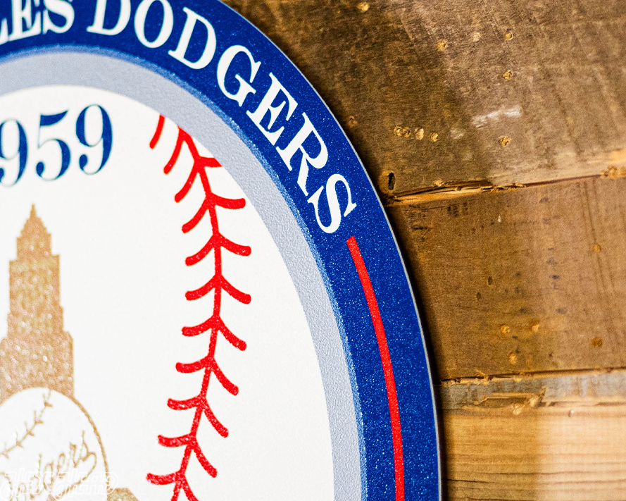 VARSITY Collection- SINGLE Layer Los Angeles Dodgers 1959 World Series Wall Art