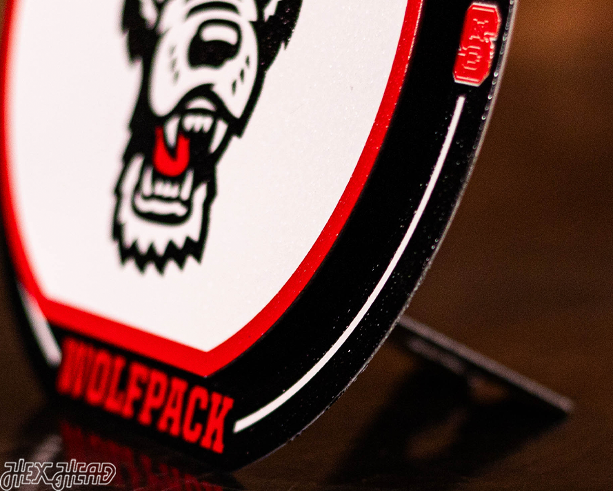 North Carolina State Wolfpack "Double Play" On the Shelf or on the Wall Art